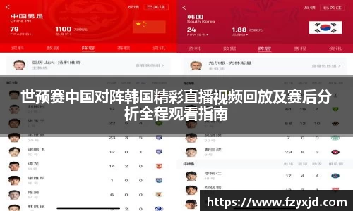 世预赛中国对阵韩国精彩直播视频回放及赛后分析全程观看指南